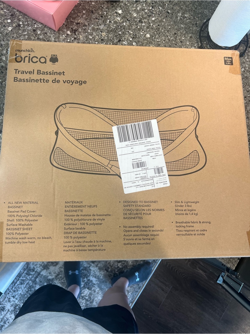 Munchkin Travel Bassinet - New In Box - Picture 6 of 6